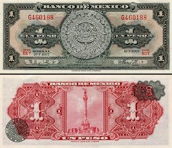 MEXIQUE - PICK 059j6 - 1 PESO - 1967