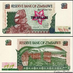 ZIMBABWE - PICK 006a - 10 Dollars - 1997