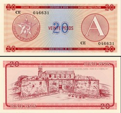 CUBA - PICK FX 05 - 20 PESOS - 1985