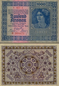 AUTRICHE - PICK 078 - 1000 KRONEN - 1922