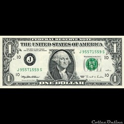 J- 1$ Federal Reserve Notes - Small Size 1995 Series
