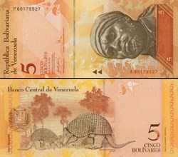 VENEZUELA - PICK 089 b - 5 BOLIVARES - 2007