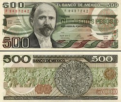 MEXIQUE - PICK 079b.EM - 500 PESOS - 1984