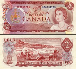 CANADA - PICK 086 a - 2 DOLLARS - 1974