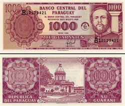 PARAGUAY - PICK 214 A - 1000 GUARANIES - 1998