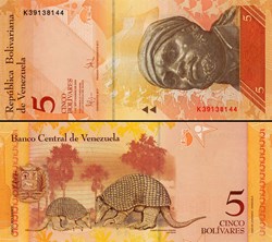 VENEZUELA - PICK 089 d - 5 BOLIVARES - 2009