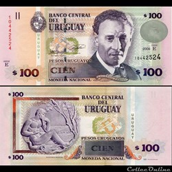 URUGUAY - PICK 088 b - 100 PESOS URUGUAYOS - 2008