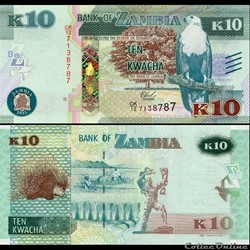 ZAMBIE - PICK 51 d - 10 KWACHA - 2015
