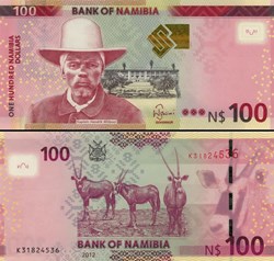 NAMIBIE - PICK 14 a - 100 Dollars Namibiens - 2012