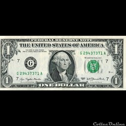 G- 1$ Federal Reserve Notes - Small Size 1977 Series