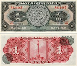 MEXIQUE - PICK 059l2 - 1 PESO - 1970