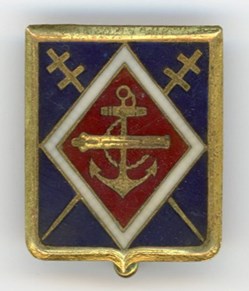 Insigne Artillerie - 1° Régiment d'artillerie de Marine  - 1° R.A.Ma