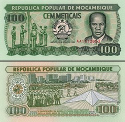 MOZAMBIQUE - PICK 130c - 100 METICAIS - 1989