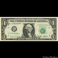 G- 1$ Federal Reserve Notes - Small Size 1985 Series