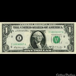 I- 1$ Federal Reserve Notes - Small Size 1969B Series