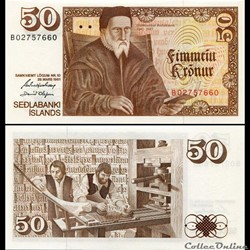 ISLANDE - PICK 49 a 3 - 50 KRONUR - 1981