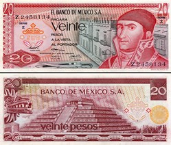 MEXIQUE - PICK 064b1 - 20 PESOS - 1973