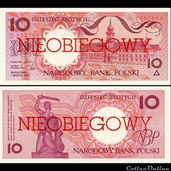 POLOGNE - PICK 167 A - 10 ZLOTYCH - 1990