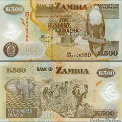 ZAMBIE - PICK 43 f - 500 KWACHA - 2008