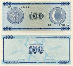 CUBA - PICK FX 25 - 100 PESOS - 1985