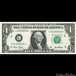 C- 1$ Federal Reserve Notes - Small Size 2001 Series