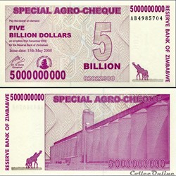 ZIMBABWE - PICK 061a - 5 000 000 000 Dollars - 2008