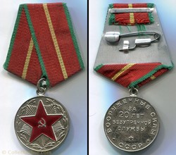 Médaille pour Service Impeccable -20 ans - U.R.S.S