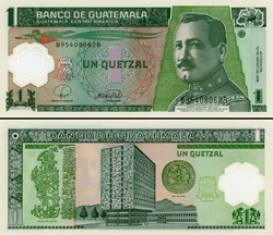 GUATEMALA - PICK 115a - 1 QUETZAL GUATÉMALTÈQUE