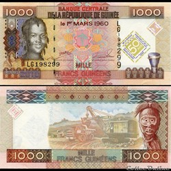 REPUBLIQUE DE GUINÉE - PICK 43 - 1000 FRANCS GUINÉENS - 2010