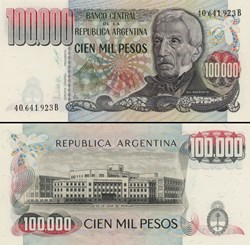 ARGENTINE - PICK 308 b - 100 000 PESOS - 1980