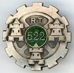 Insigne Terre - 522° Régiment du Train