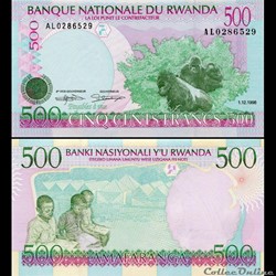 RWANDA - PICK 26 A 2 - 500 FRANCS - 1998