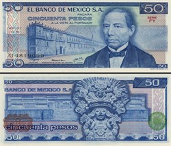 MEXIQUE - PICK 067a.FY - 50 PESOS - 1978