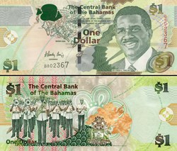 BAHAMAS - PICK 71a  - 1 Dollar - 2008