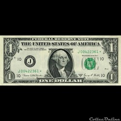J- 1$ Federal Reserve Notes - Small Size 1969D Series