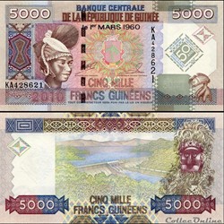 REPUBLIQUE DE GUINÉE - PICK 44 - 5000 FRANCS GUINÉENS - 2010