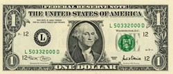L- 1$ Federal Reserve Notes - Small Size 2001 Series