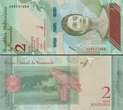 VENEZUELA - PICK 101a - 2 BOLIVARES - 2018