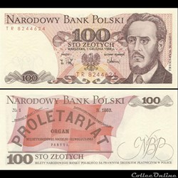 POLOGNE - PICK 143 E 2 - 100 ZLOTYCH - 1988
