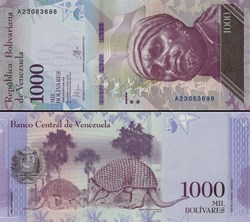VENEZUELA - PICK 095a - 1000 BOLIVARES - 2016
