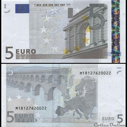 5 EUROS - SIGNATURE TRICHET - PICK 8 M - PORTUGAL