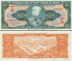 BRÉSIL - PICK 157 - 2 CRUZEIROS - 1955