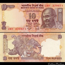 INDE - PICK 089d - 10 ROUPIES - 2002