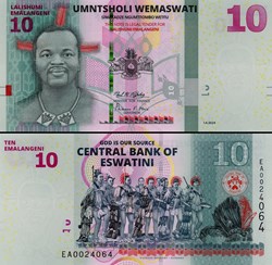 SWAZILAND - ESWATINI - PICK 044Aa - 10 EMALANGENI - 2024
