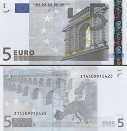 5 EUROS - SIGNATURE DUISENBERG - PICK 1 Z - BELGIQUE