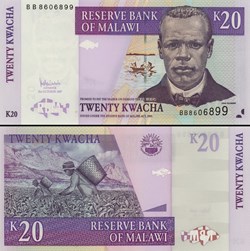 MALAWI - PICK 52 c - 20 KWACHA - 2007
