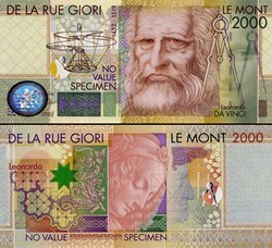 Billet Test note Société de la Rue - Londres  - Leonard de Vinci