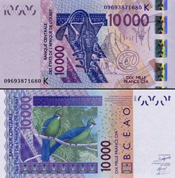 B.C.E.A.O - FRANCS CFA - SÉNÉGAL - LETTRE K - 10 000 FRANCS - PICK 718 K g