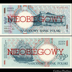POLOGNE - PICK 164 A - 1 ZLOTYCH - 1990
