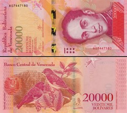 VENEZUELA - PICK 099a - 20 000 BOLIVARES - 2016